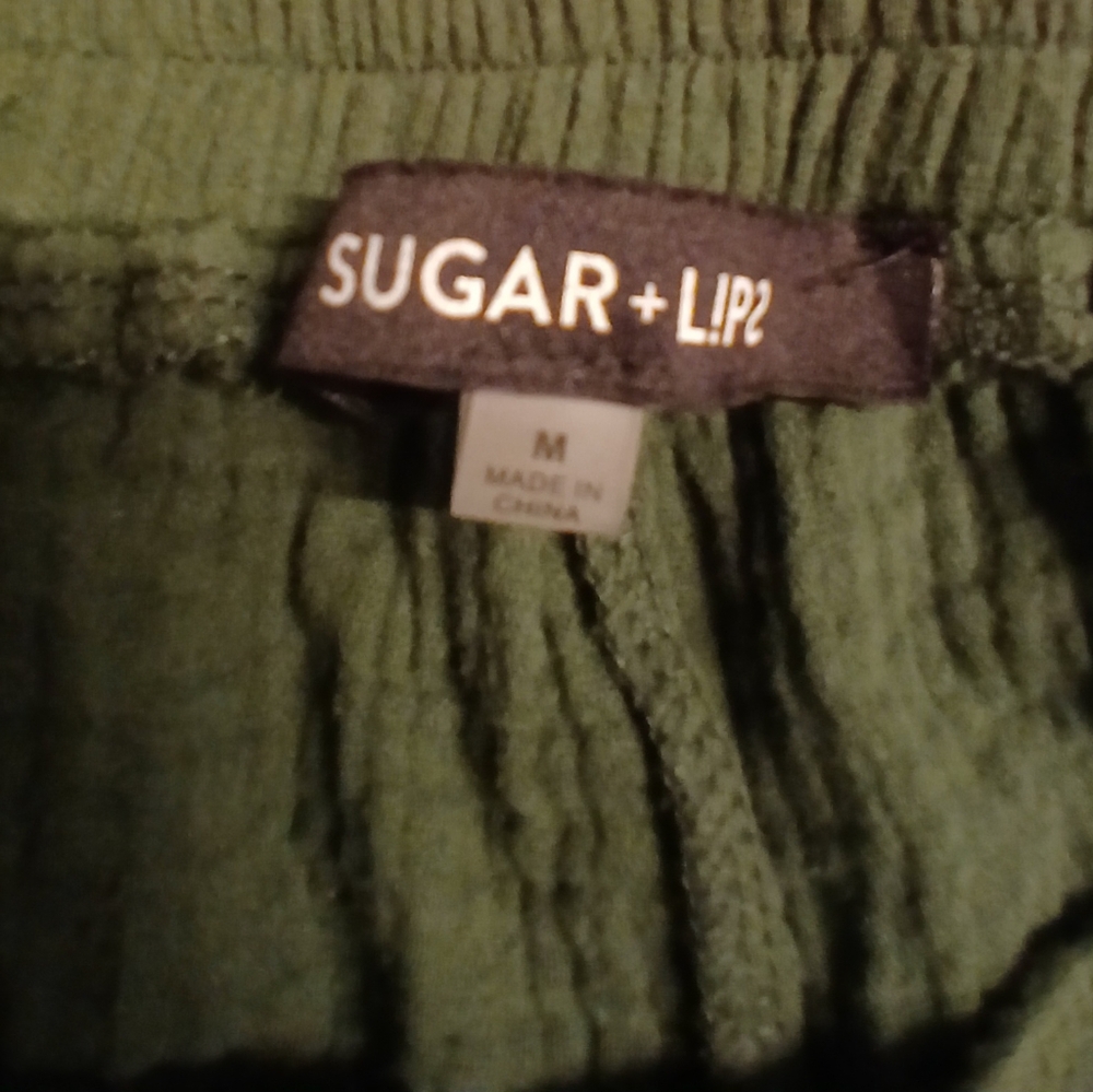 Sugar Lips Daniela High Waisted Ruffle Shorts w/Pockets 100% Cotton Size M - Picture 4 of 5